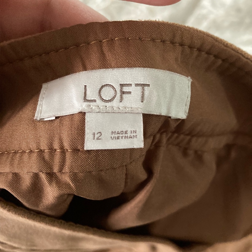 Loft faux suede skirt in camel - Picture 5 of 6